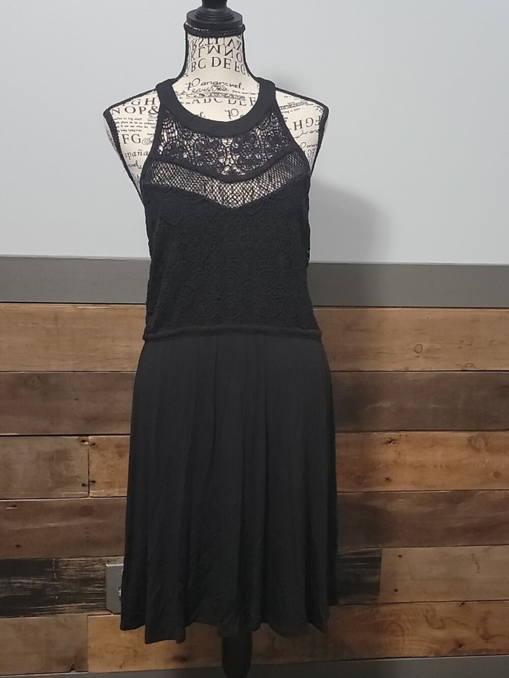 Metal Mulisha Black Lace-Top Midi Dress